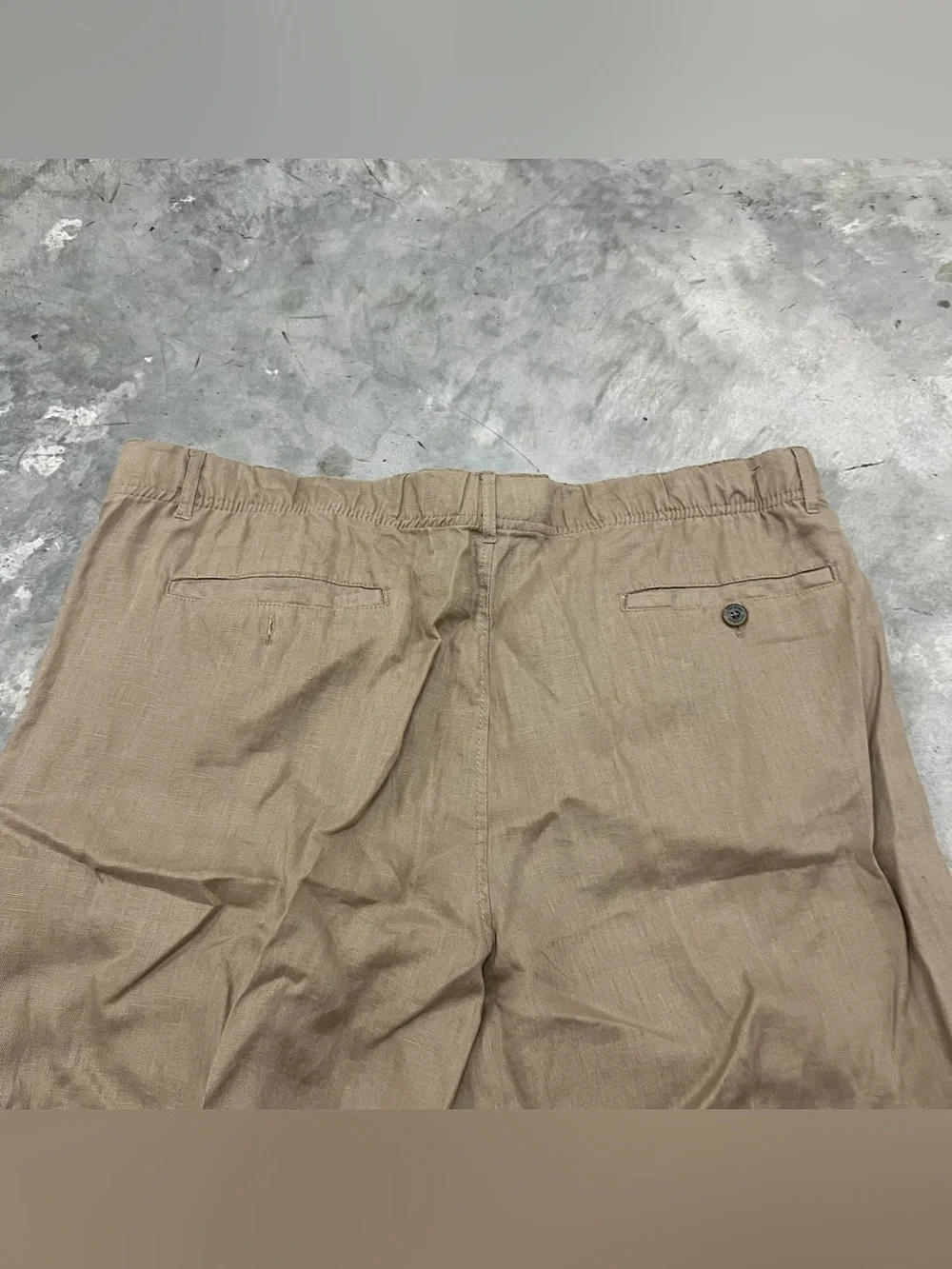 Tasso Elba 100% Linen Pants - XXL Island -Comfortable Relaxed Tan Beige Natural